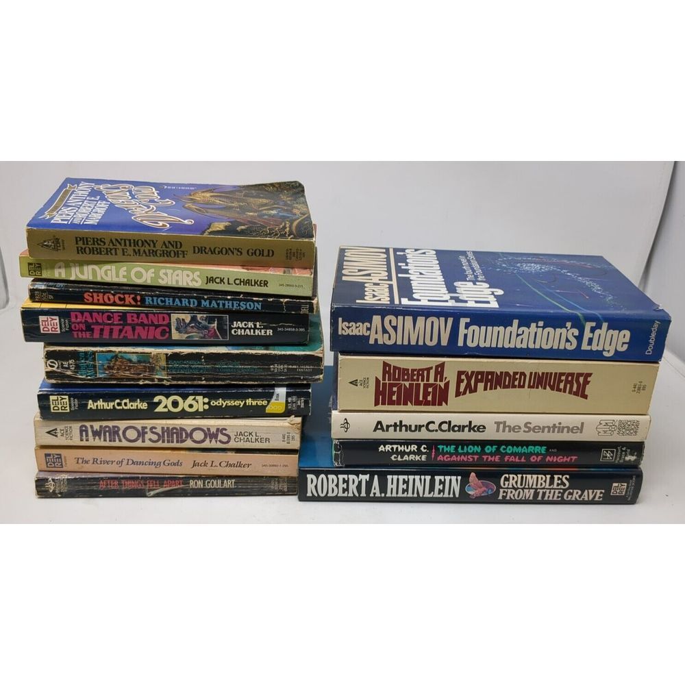 Science Fiction Book Lot Arthur Clarke Isaac Asimov Chalker & More Sci-fi VTG